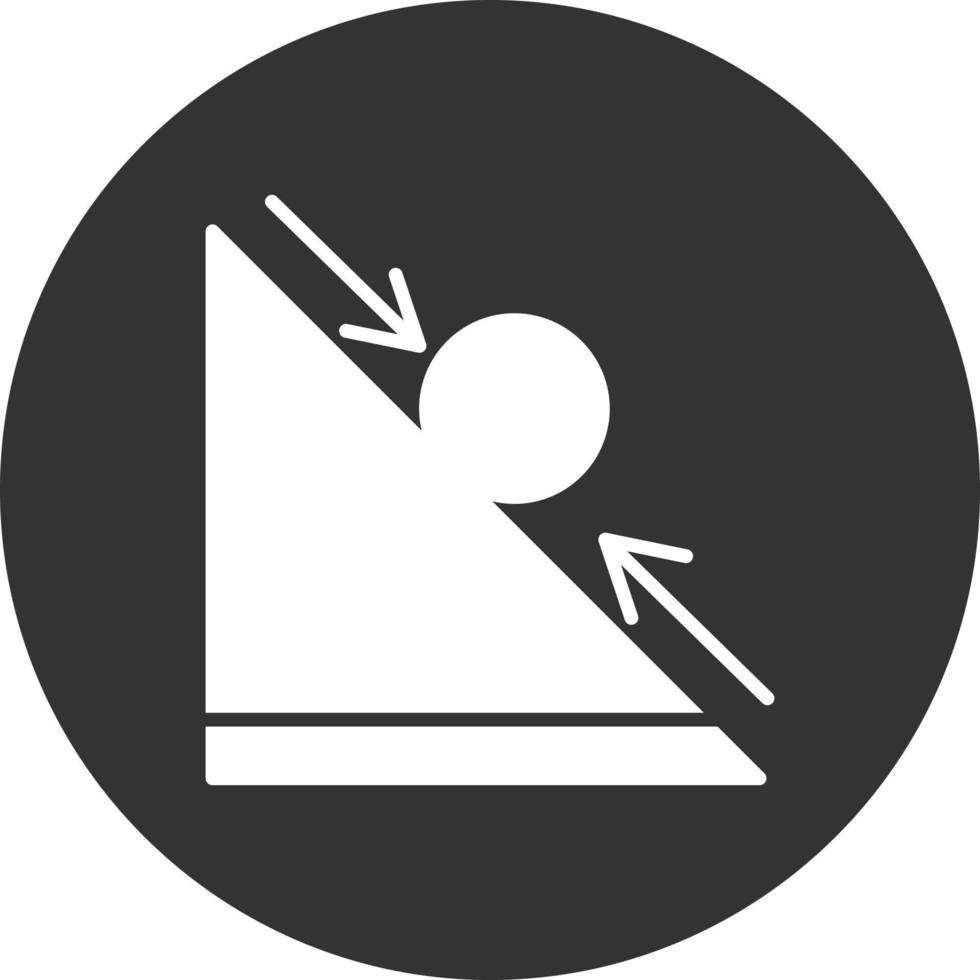 Rolling Glyph Inverted Icon vector