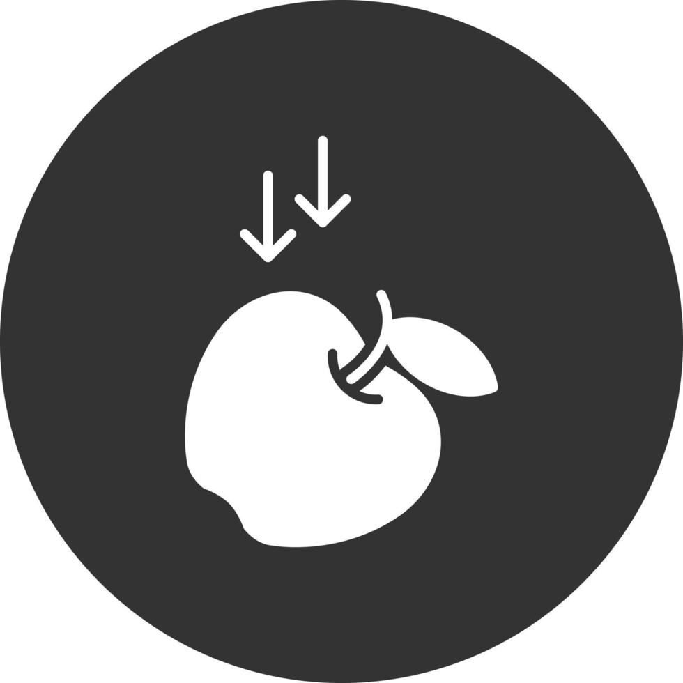 Gravity Glyph Inverted Icon vector