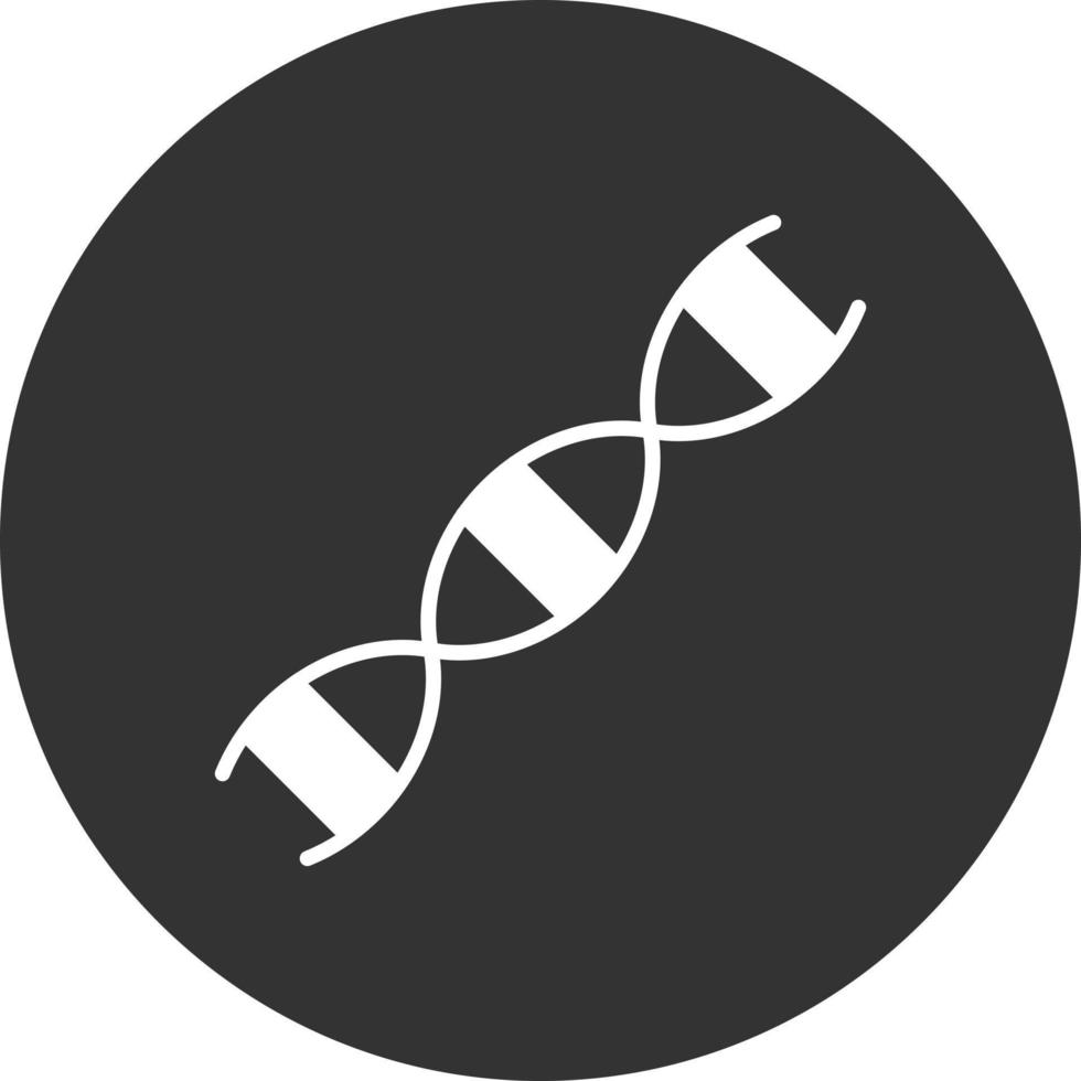 Dna Glyph Inverted Icon vector