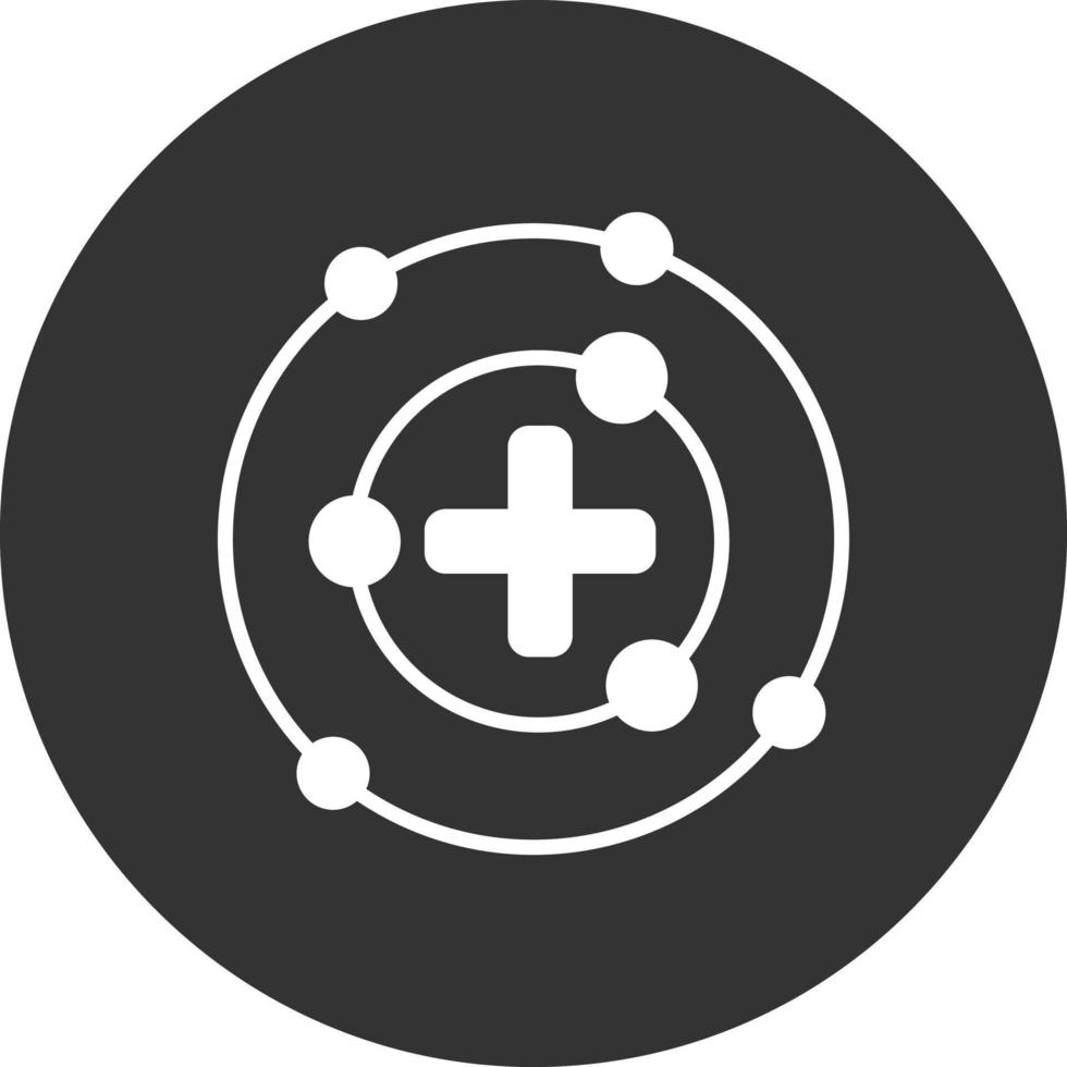 Proton Glyph Inverted Icon vector