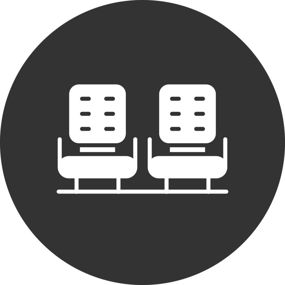 Seats Glyph Inverted Icon vector