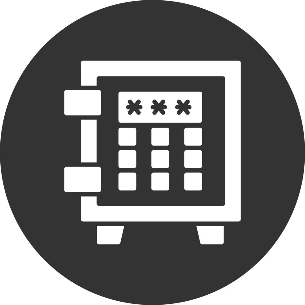 Security Glyph Inverted Icon vector