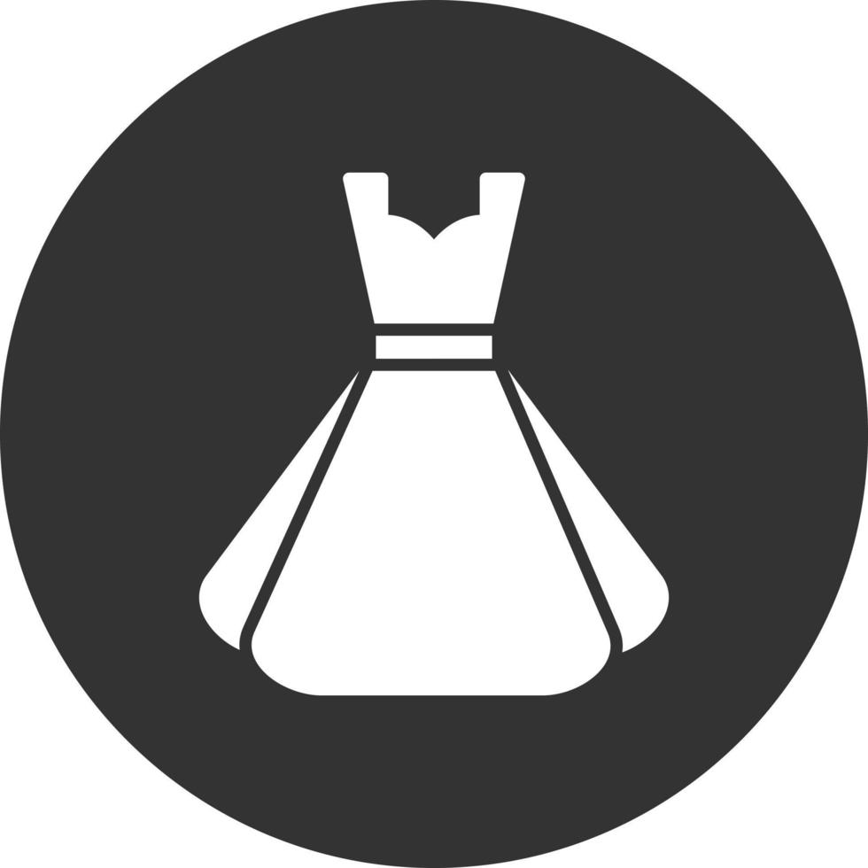 Dress Glyph Inverted Icon vector