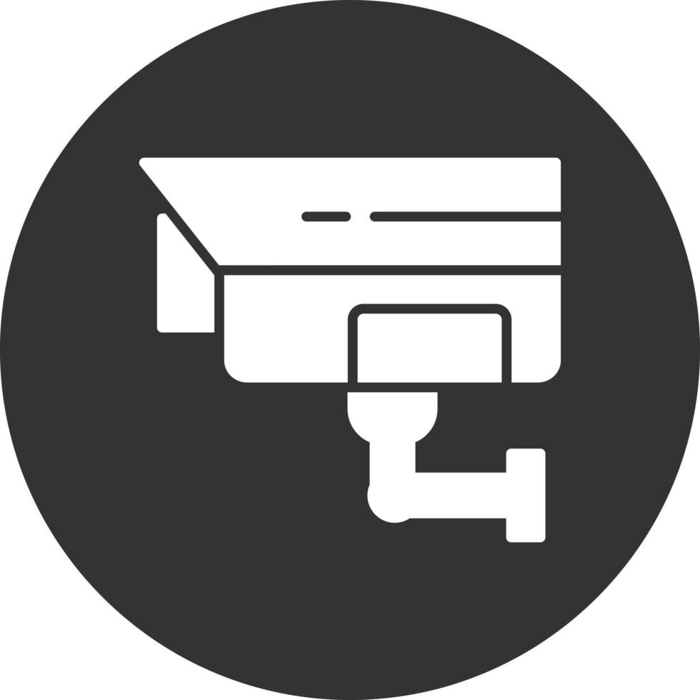 Surveillance Glyph Inverted Icon vector