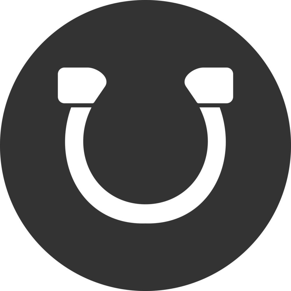 Horseshoe Glyph Inverted Icon vector