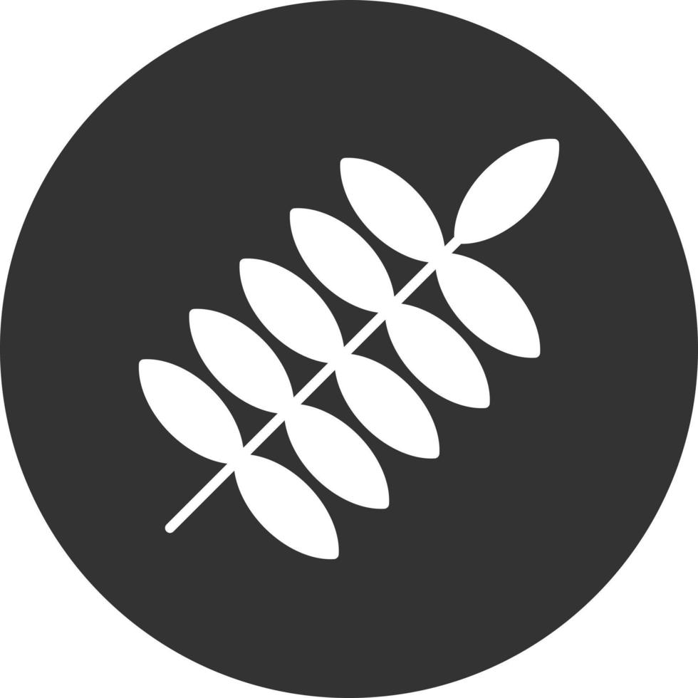 Fern Glyph Inverted Icon vector