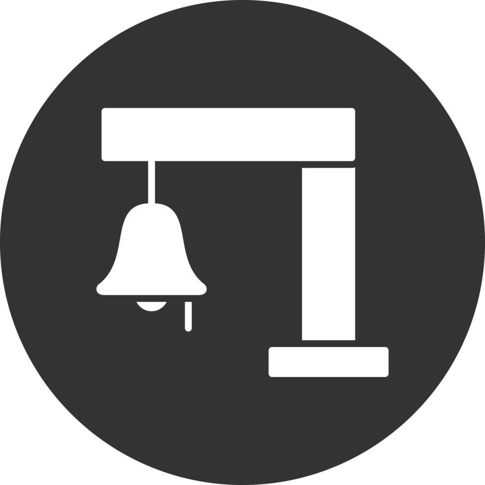 Bell Glyph Inverted Icon vector
