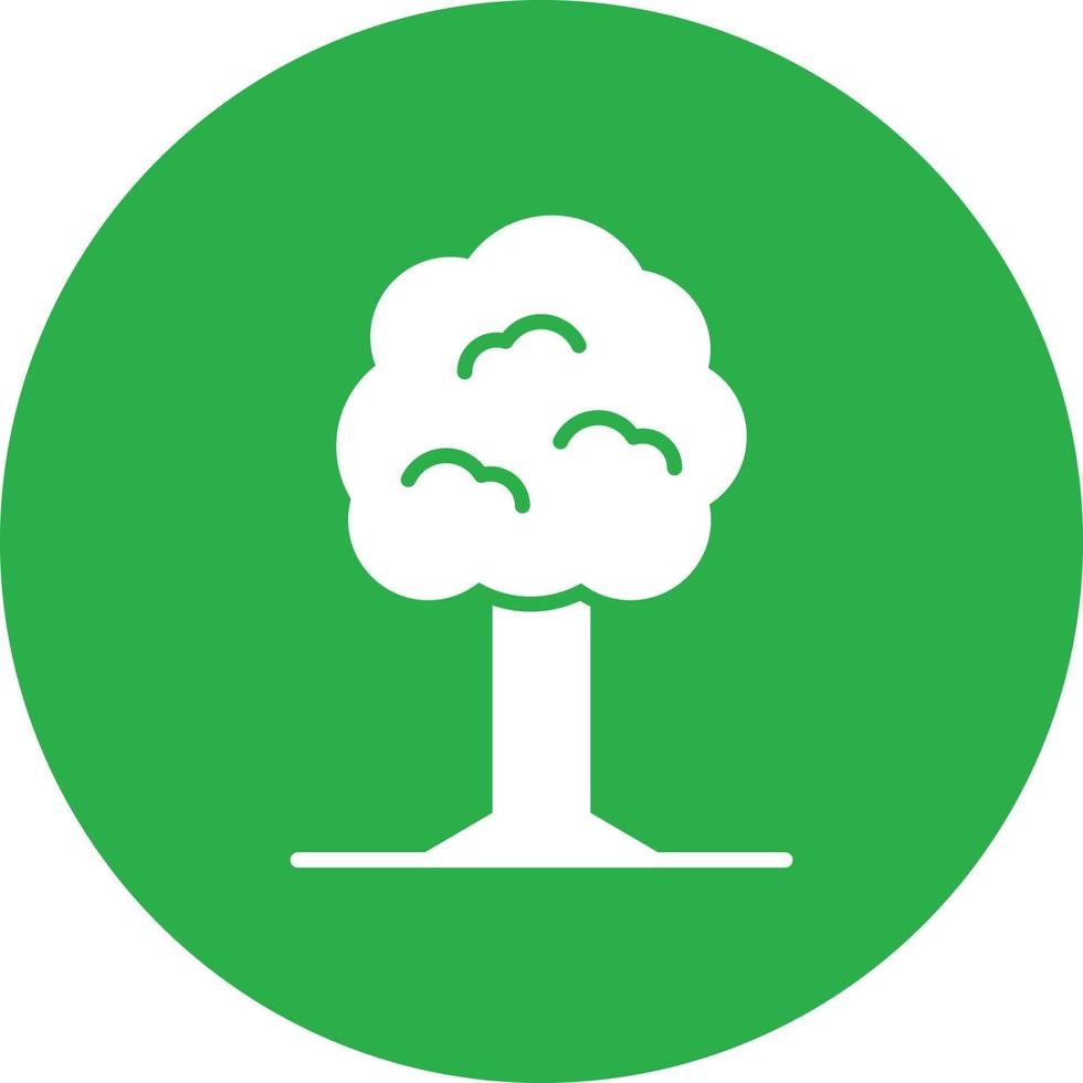 Tree Glyph Circle Multicolor vector