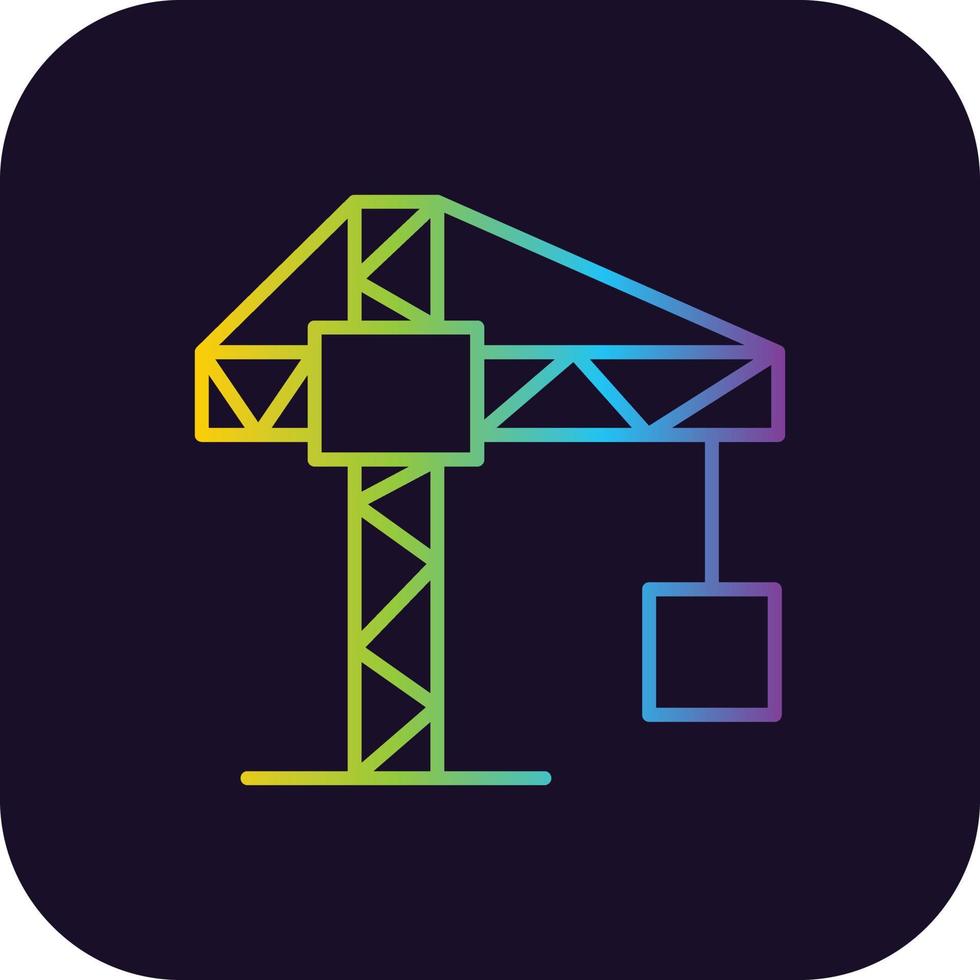 Crane Gradient Icon vector