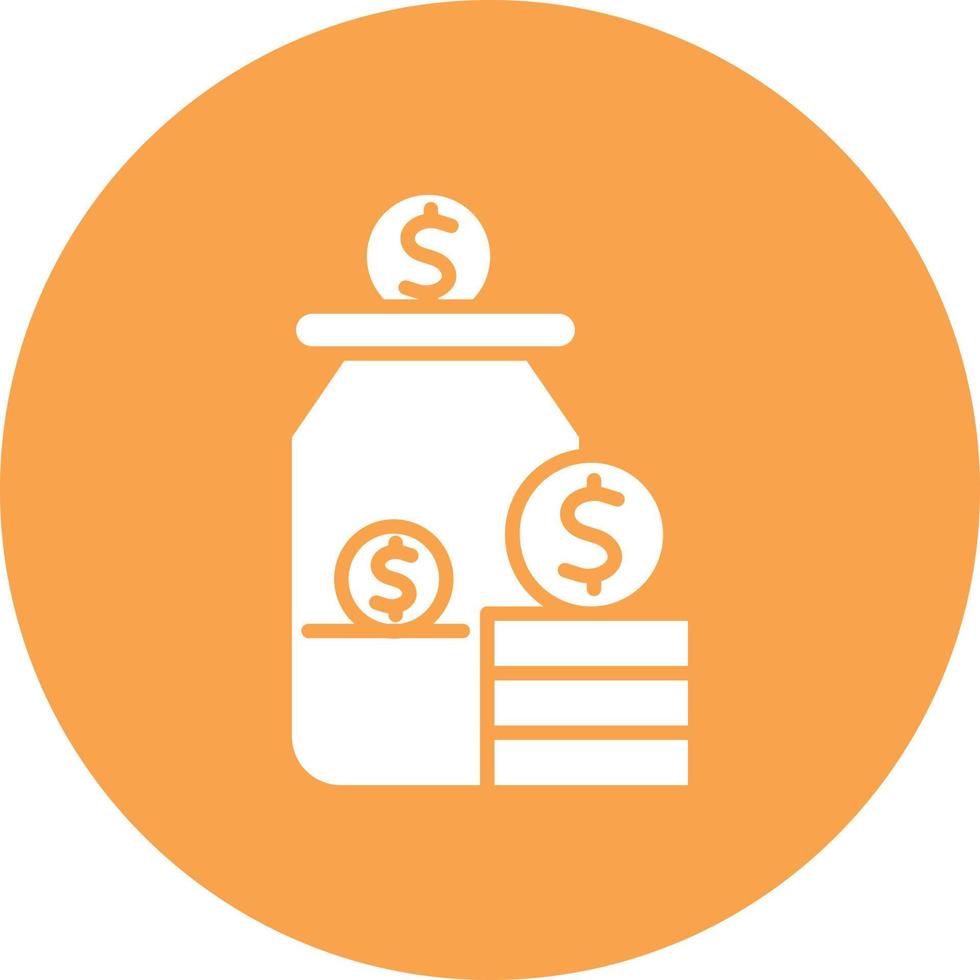 Save Money Glyph Circle Multicolor vector