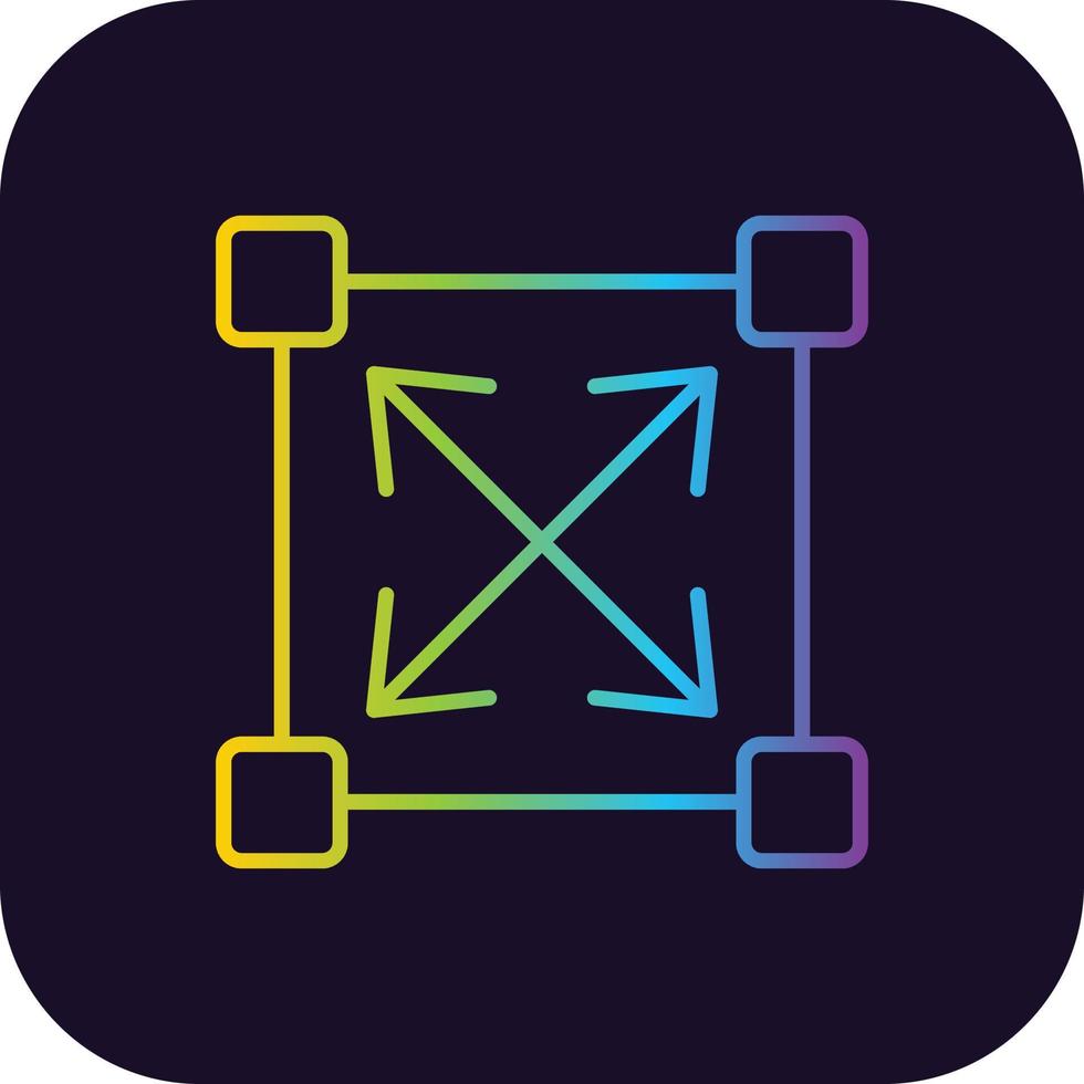 Resize Gradient Icon vector