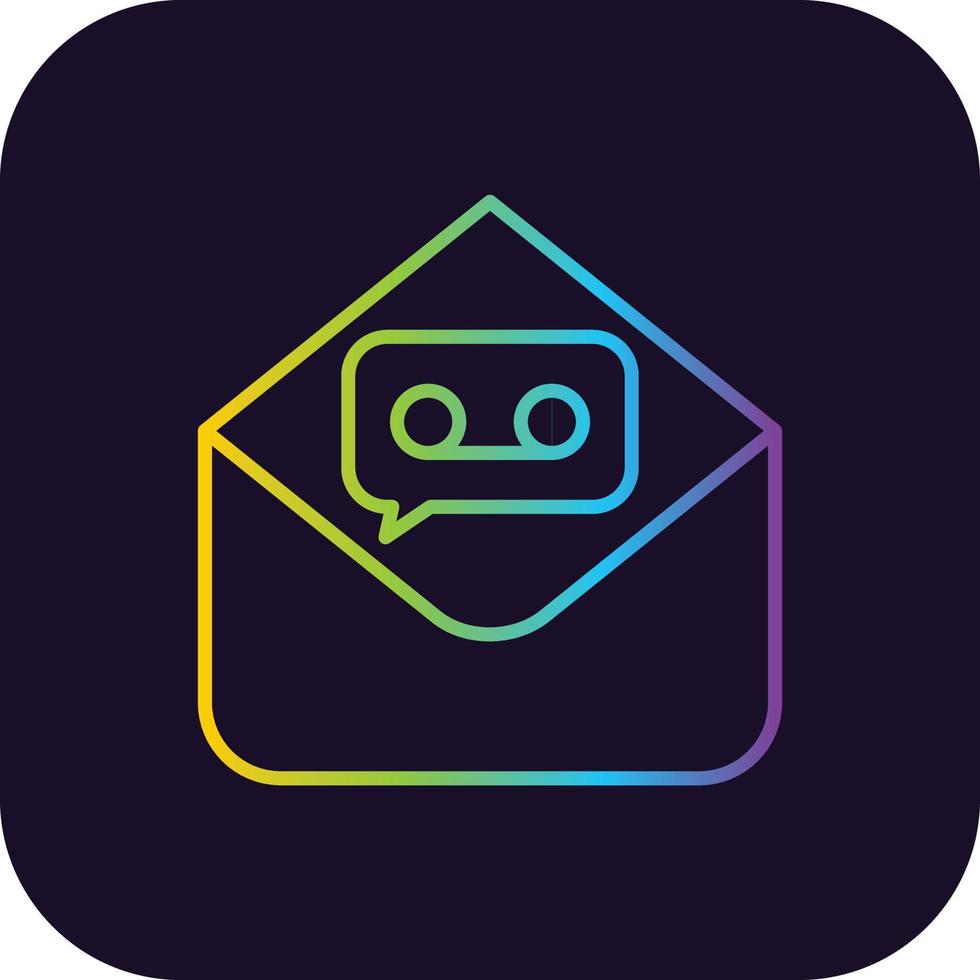 Voice Mail Gradient Icon vector