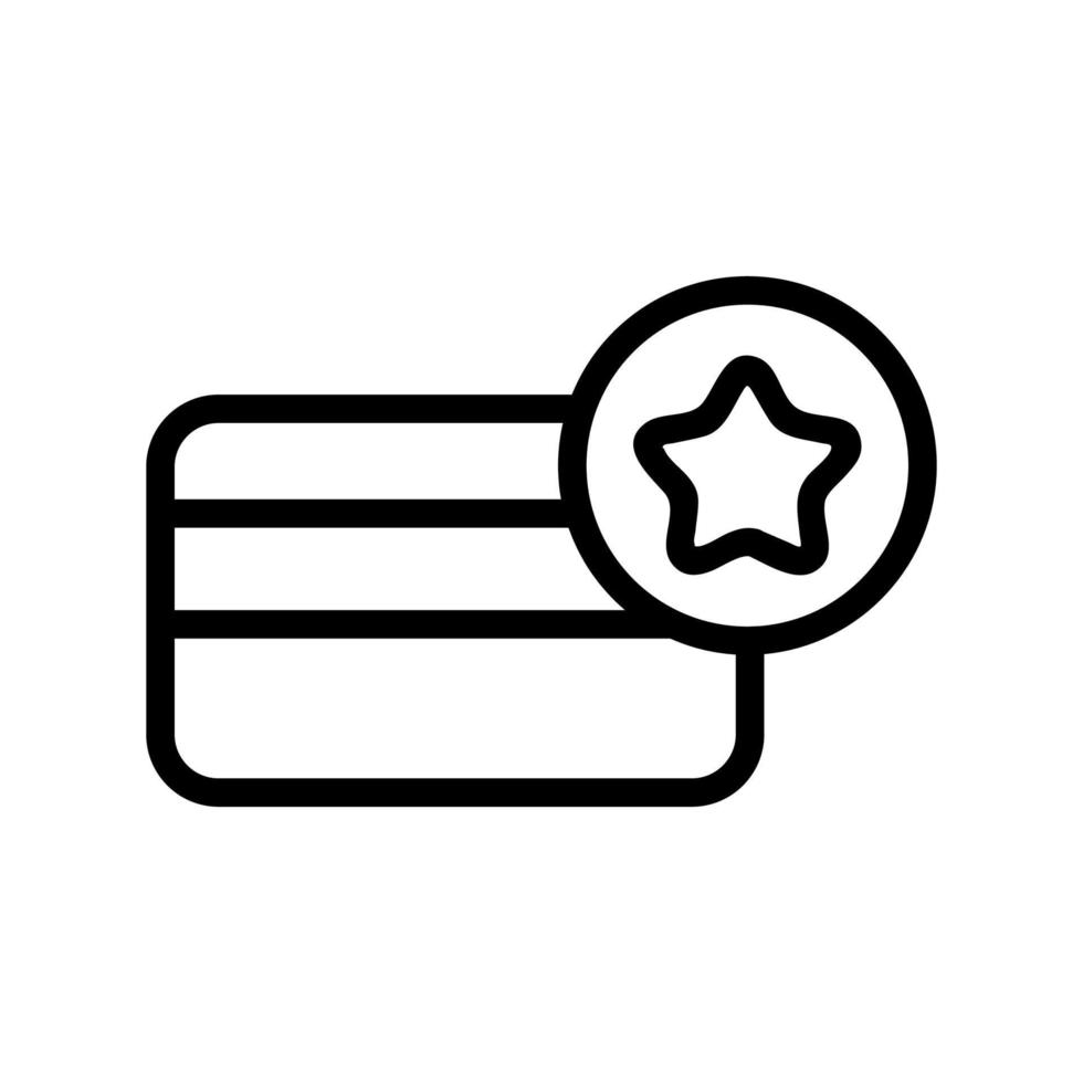 Star card icon vector. Isolated contour symbol illustration vector