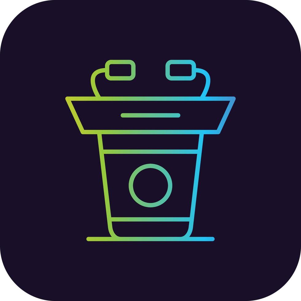 Lectern Gradient Icon vector