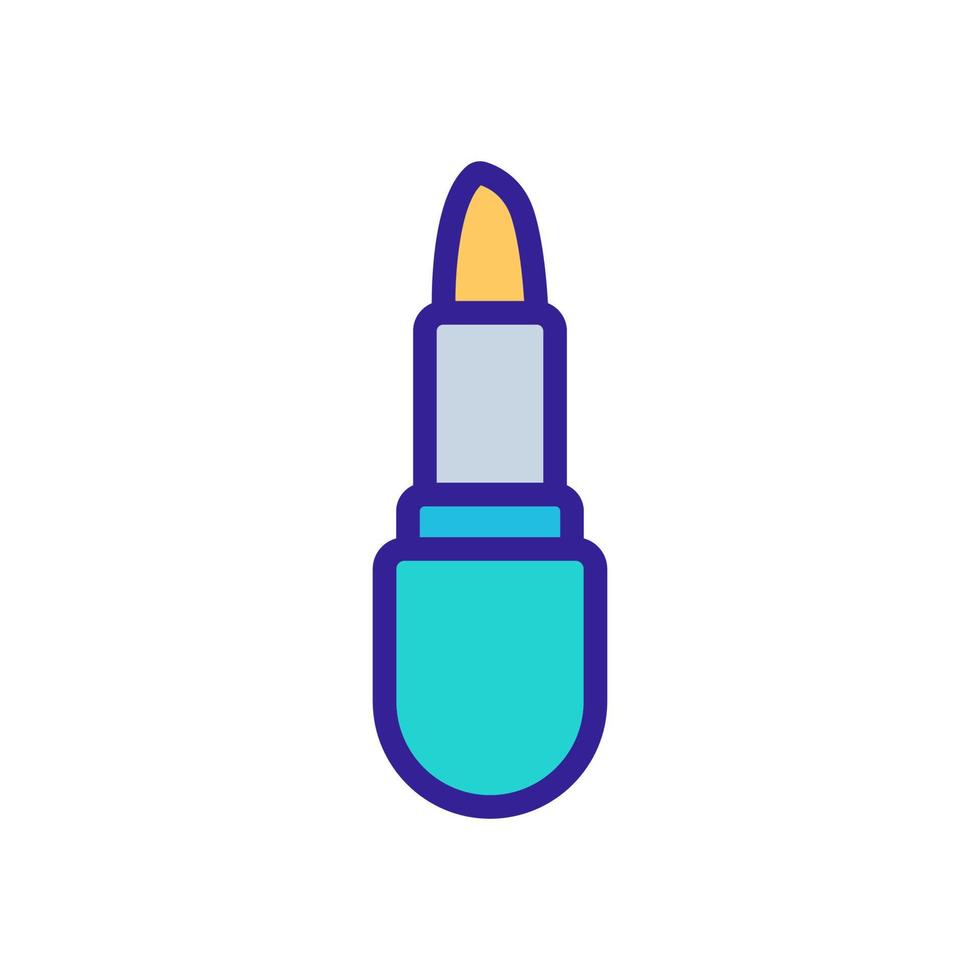 oval open female lipstick icon vector outline illustration