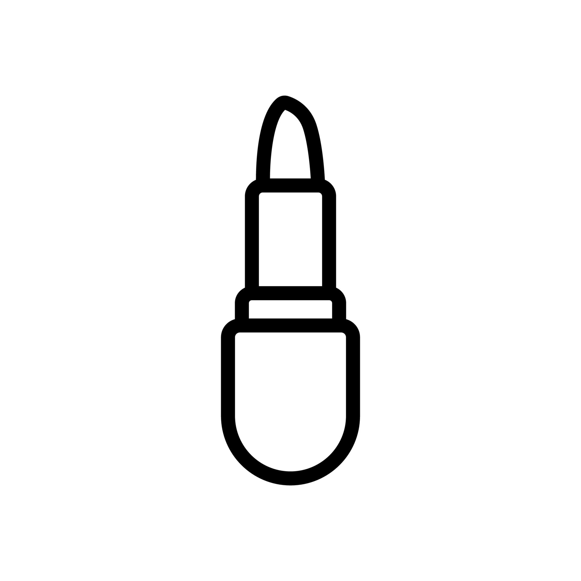 oval open female lipstick icon vector outline illustration 9912178