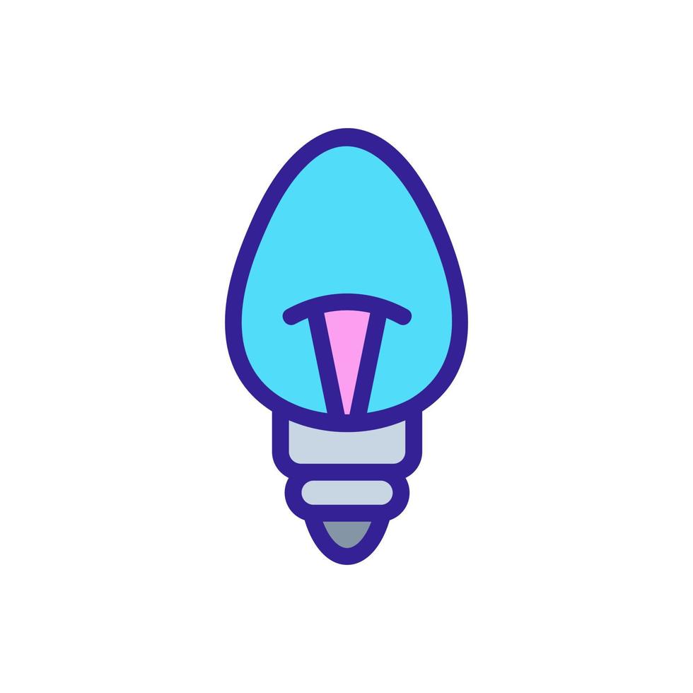 Light bulb icon vector. Isolated contour symbol illustration vector