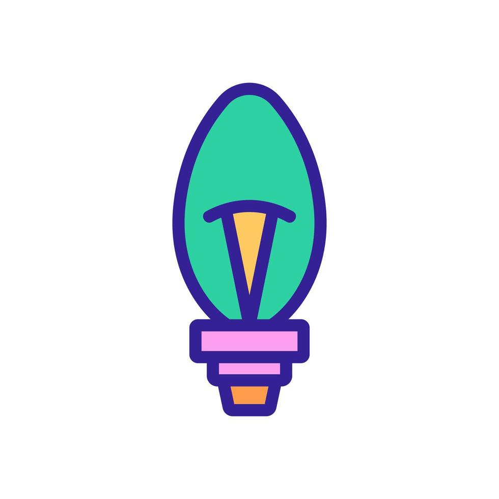Light bulb icon vector. Isolated contour symbol illustration vector