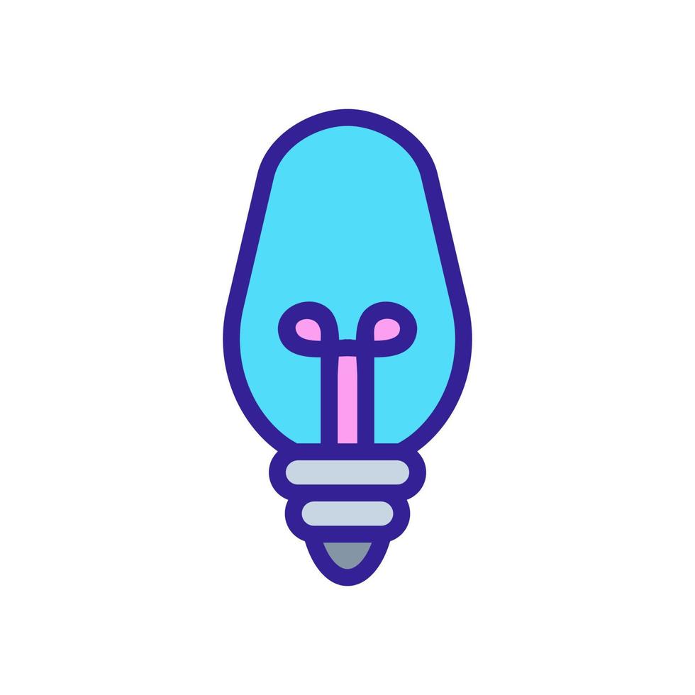 Light bulb icon vector. Isolated contour symbol illustration vector