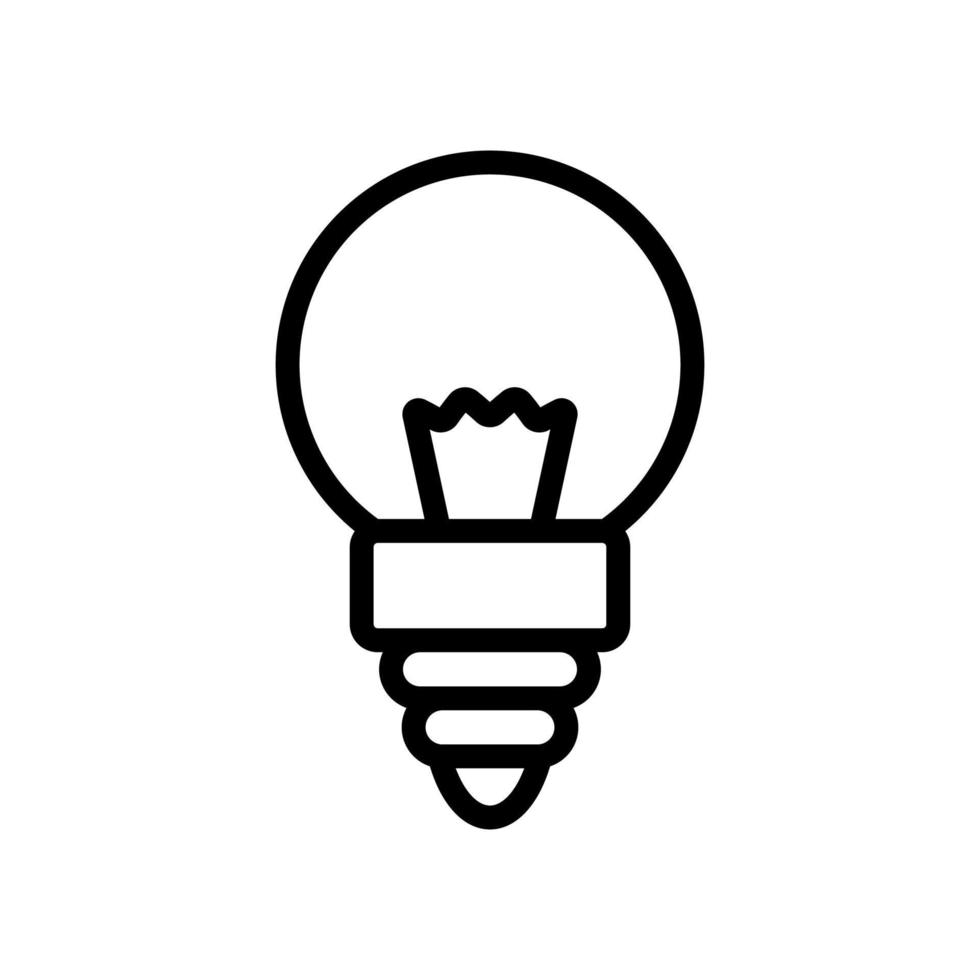Light bulb icon vector. Isolated contour symbol illustration vector
