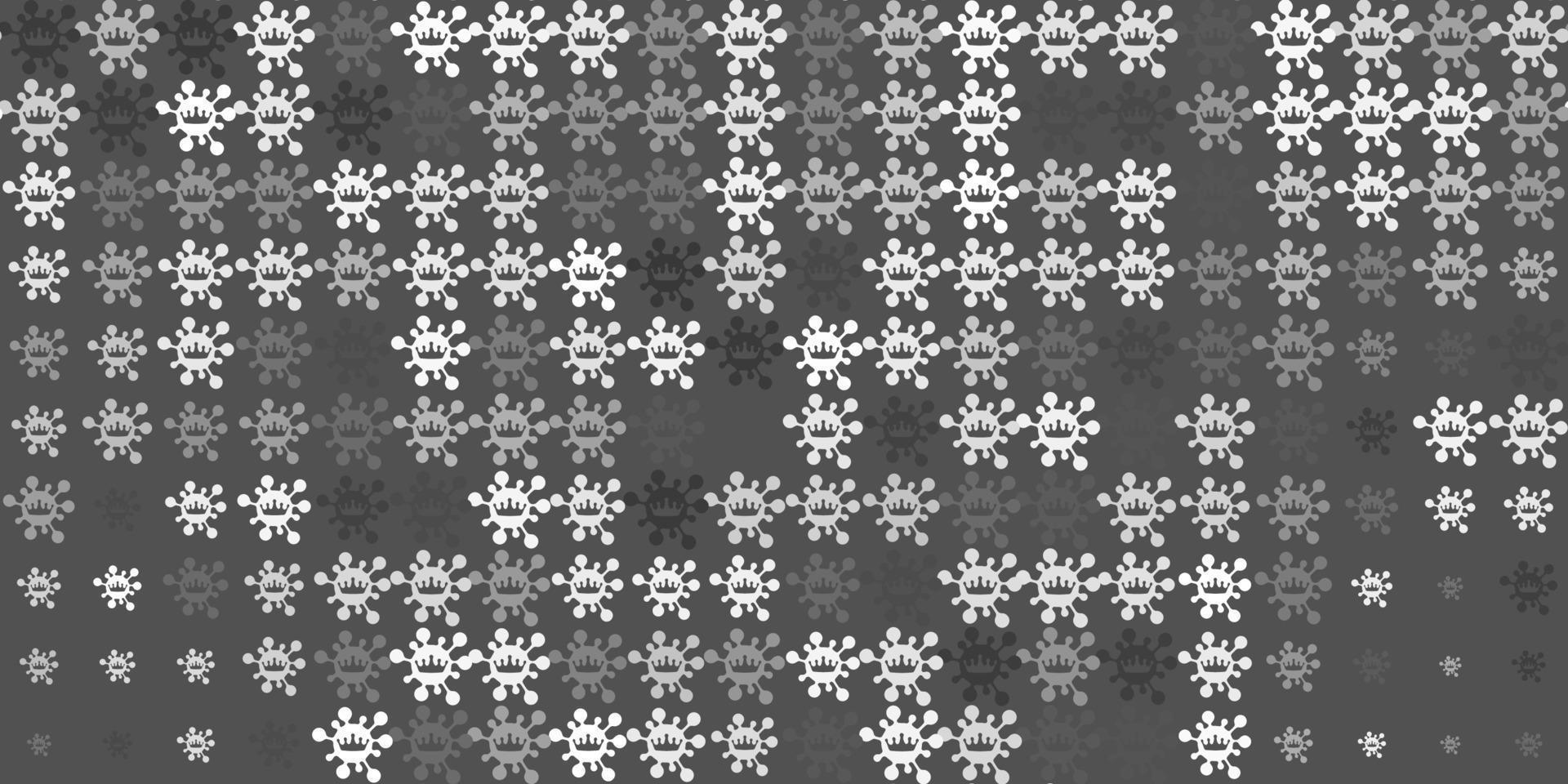 textura de vector gris claro con símbolos de enfermedades.