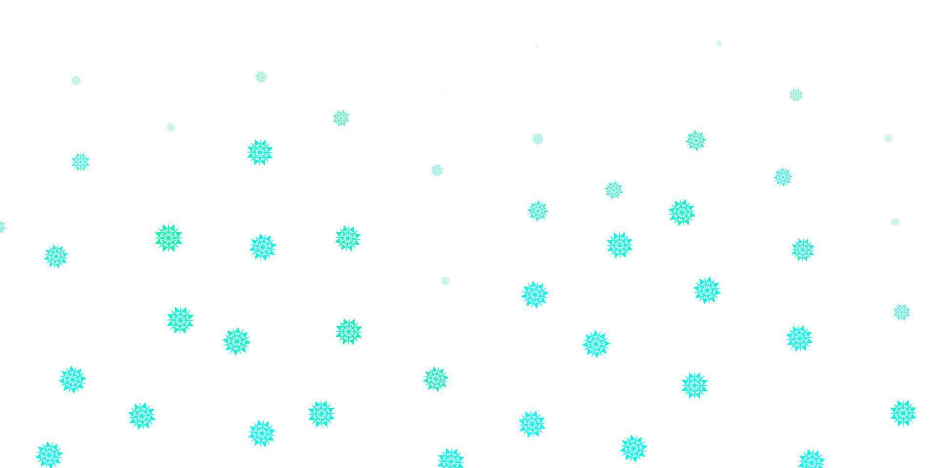 Light green vector template with ice snowflakes.