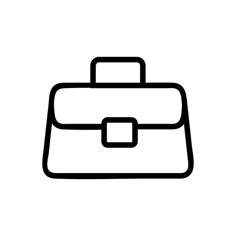 ilustración de contorno de vector de icono de bolsa de cuero