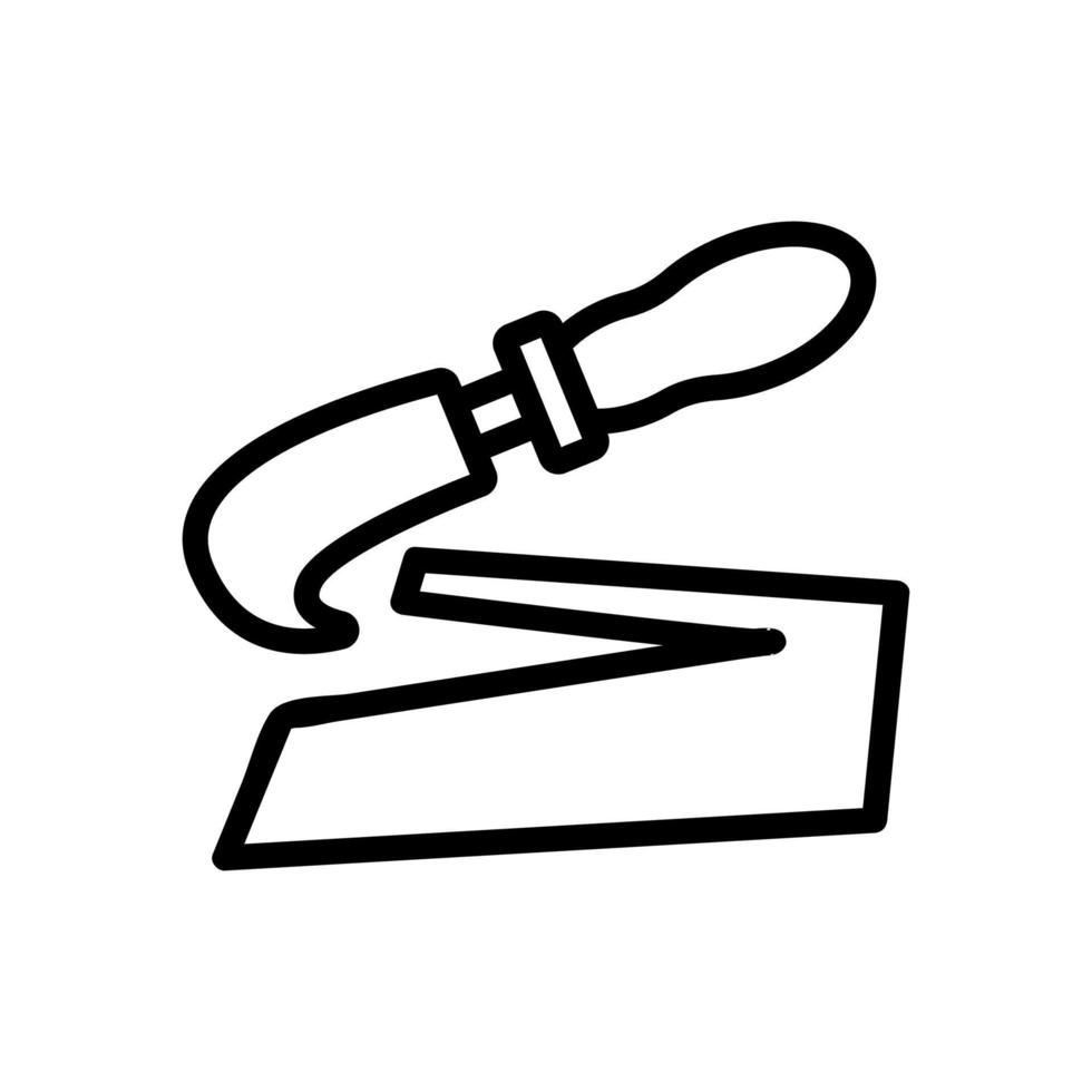 leather knife cutting icon vector outline illustration 9912583 Vector