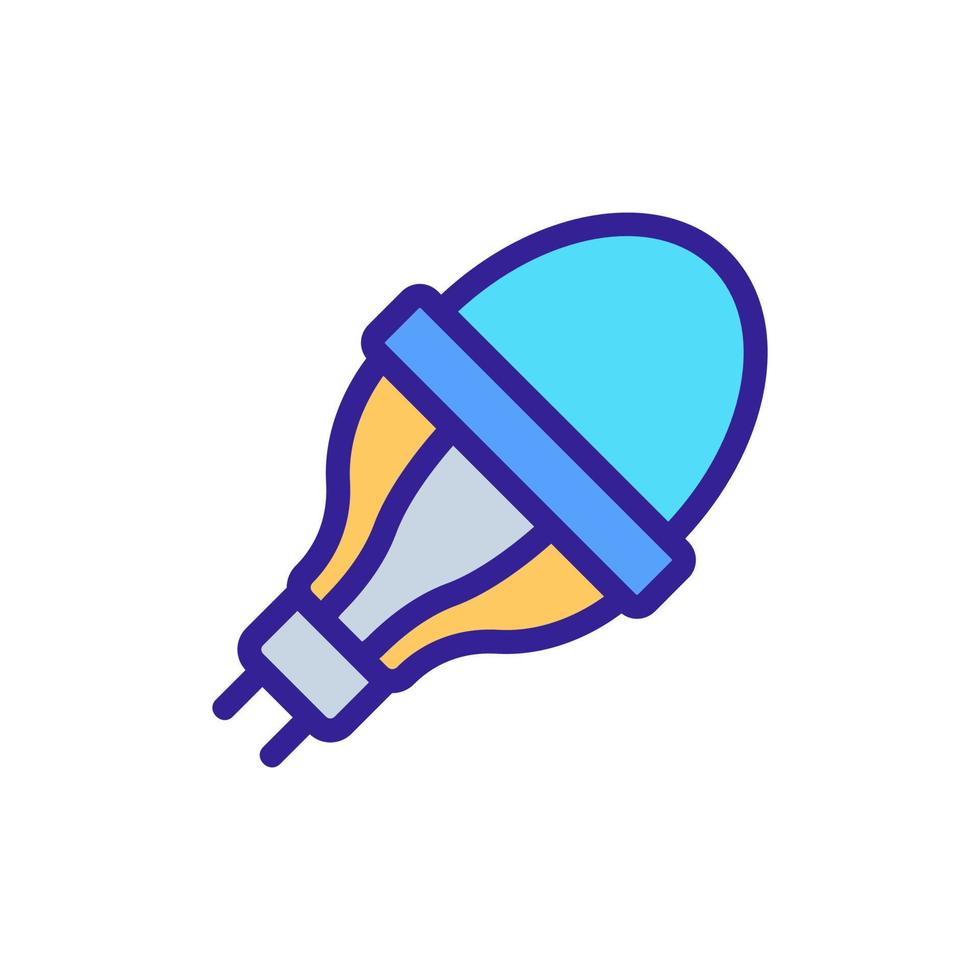 led egg shape lamp icon vector outline illustration