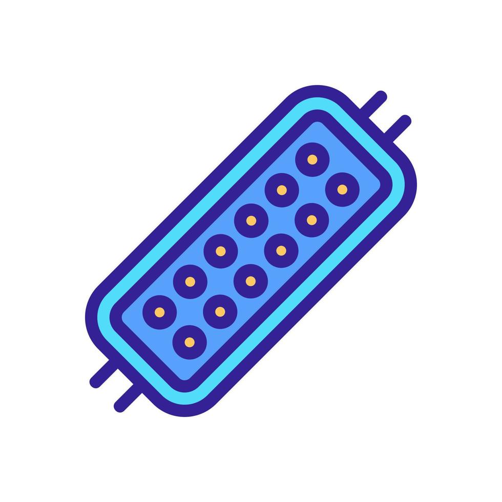 rectangular led lamp icon vector outline illustration