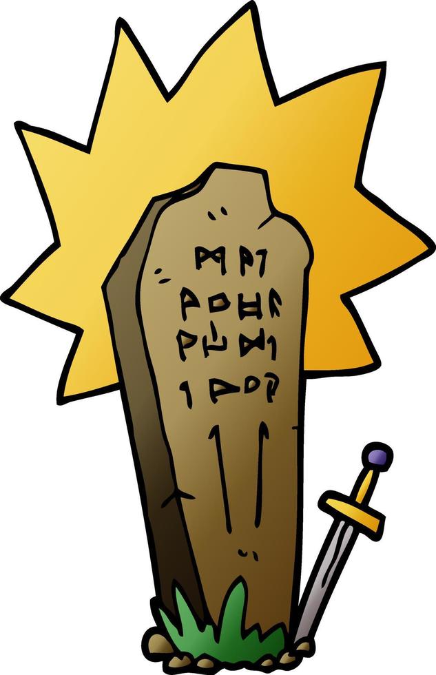 cartoon doodle of a heros grave vector