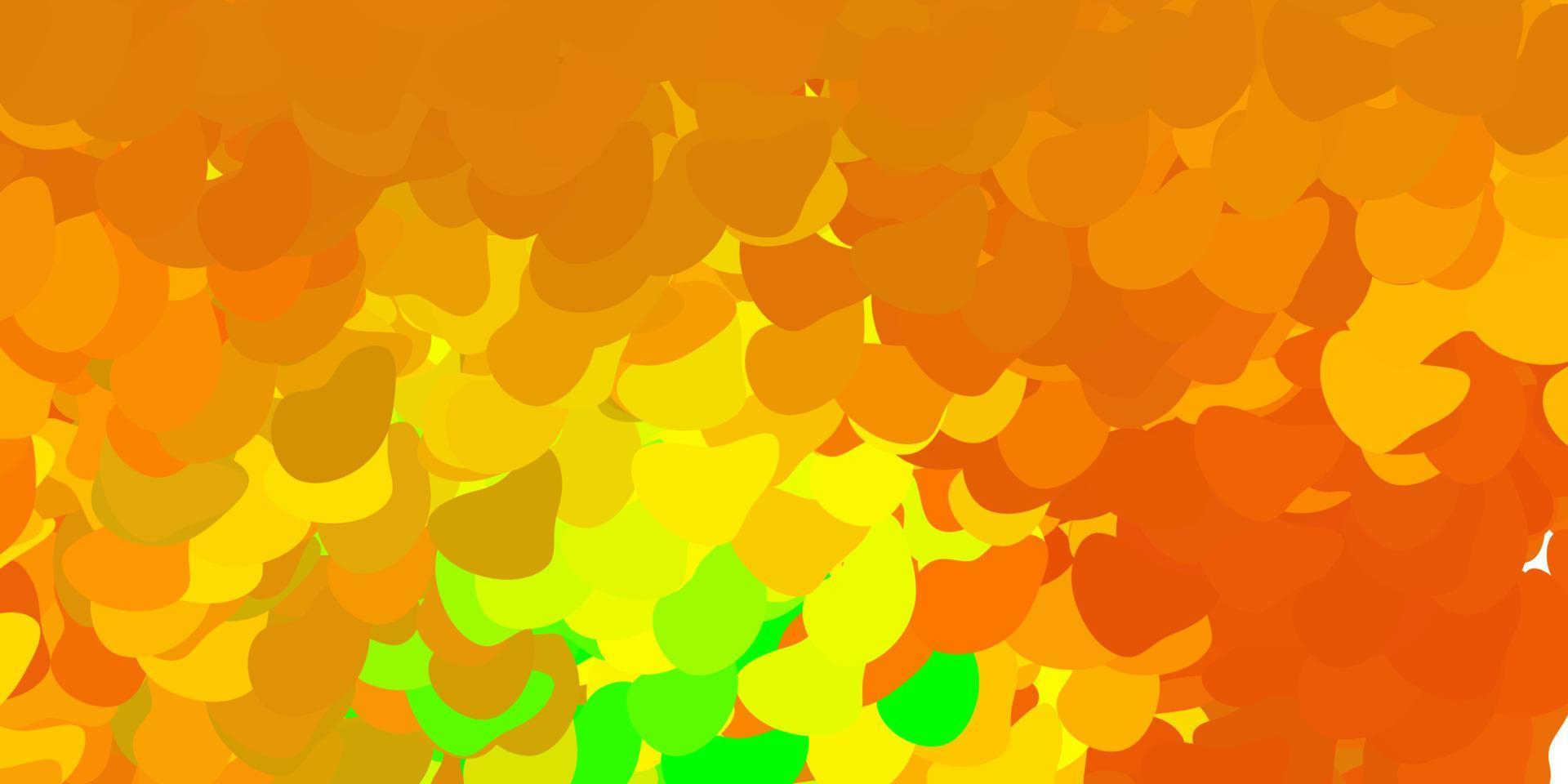 patrón de vector verde oscuro, amarillo con formas abstractas.