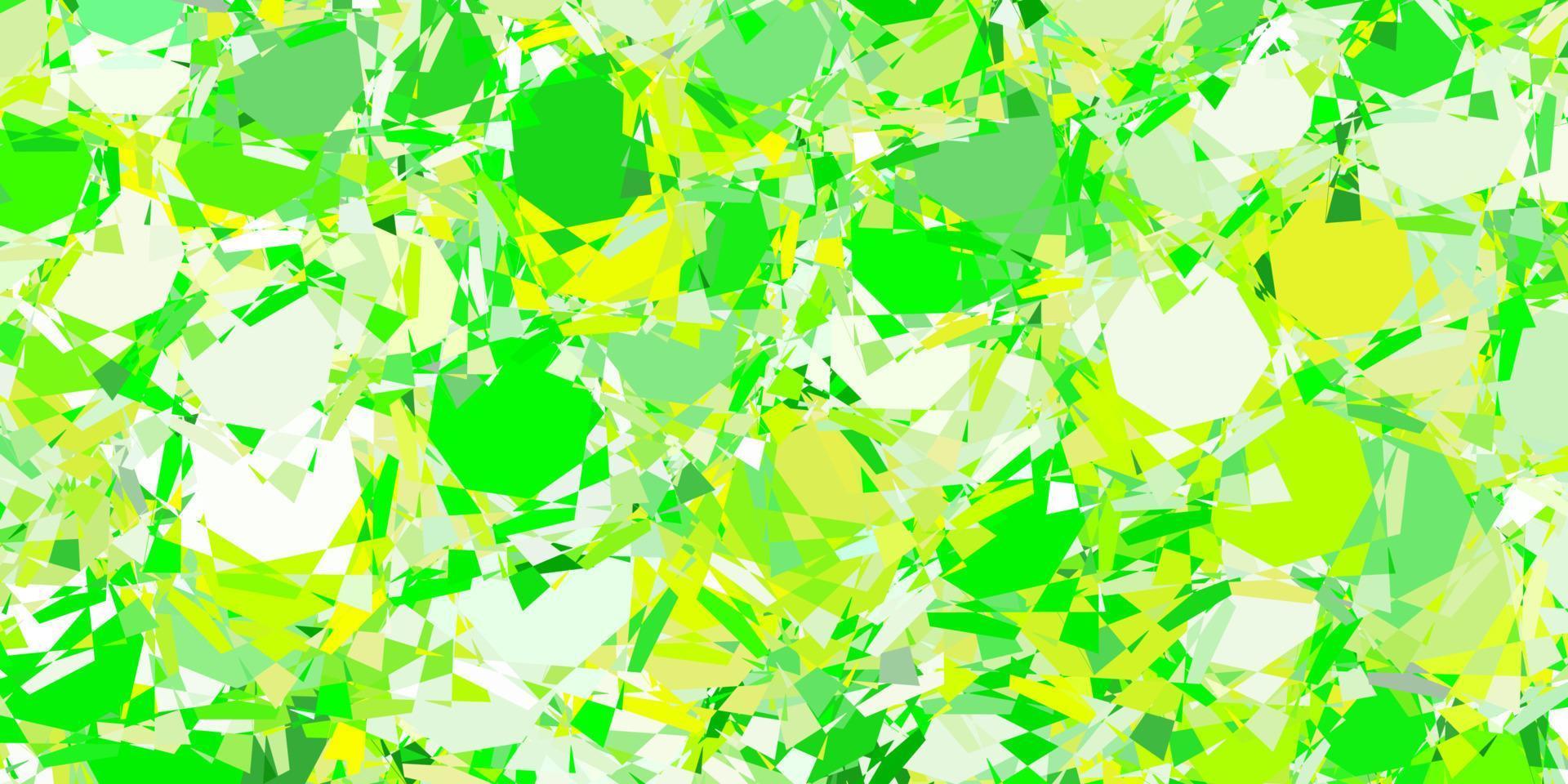 Light Green, Yellow vector template with triangle shapes.