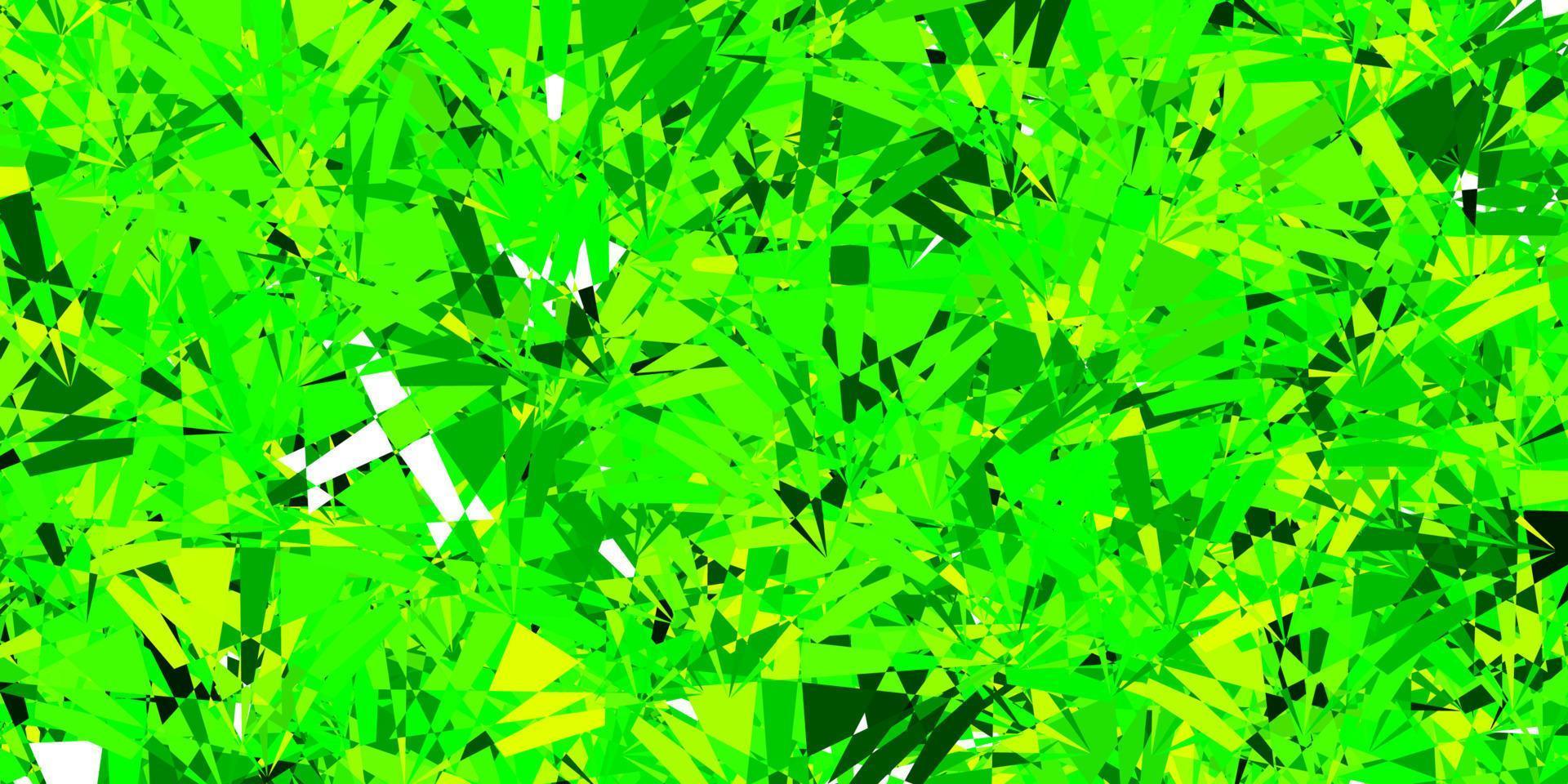 Light Green, Yellow vector pattern with polygonal shapes.