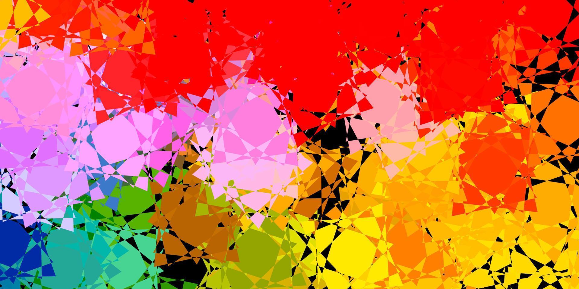 Dark Multicolor vector background with polygonal forms.