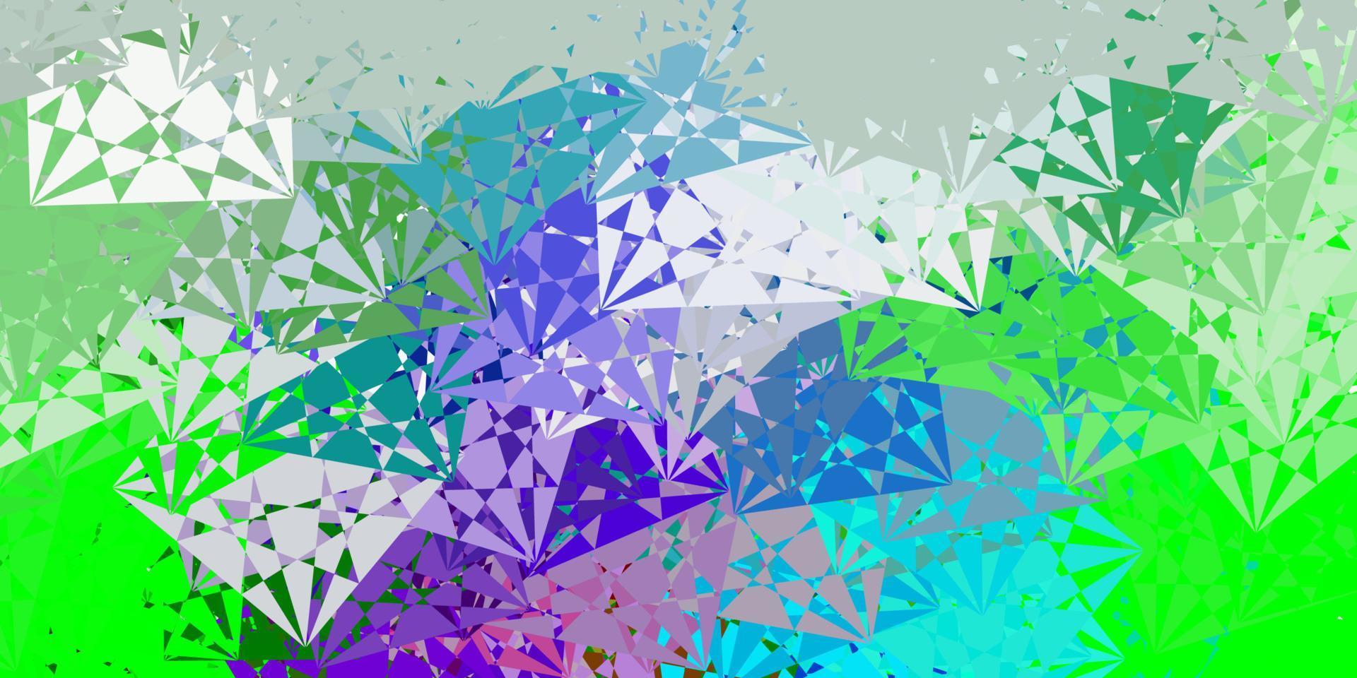 Light Multicolor vector background with polygonal forms.