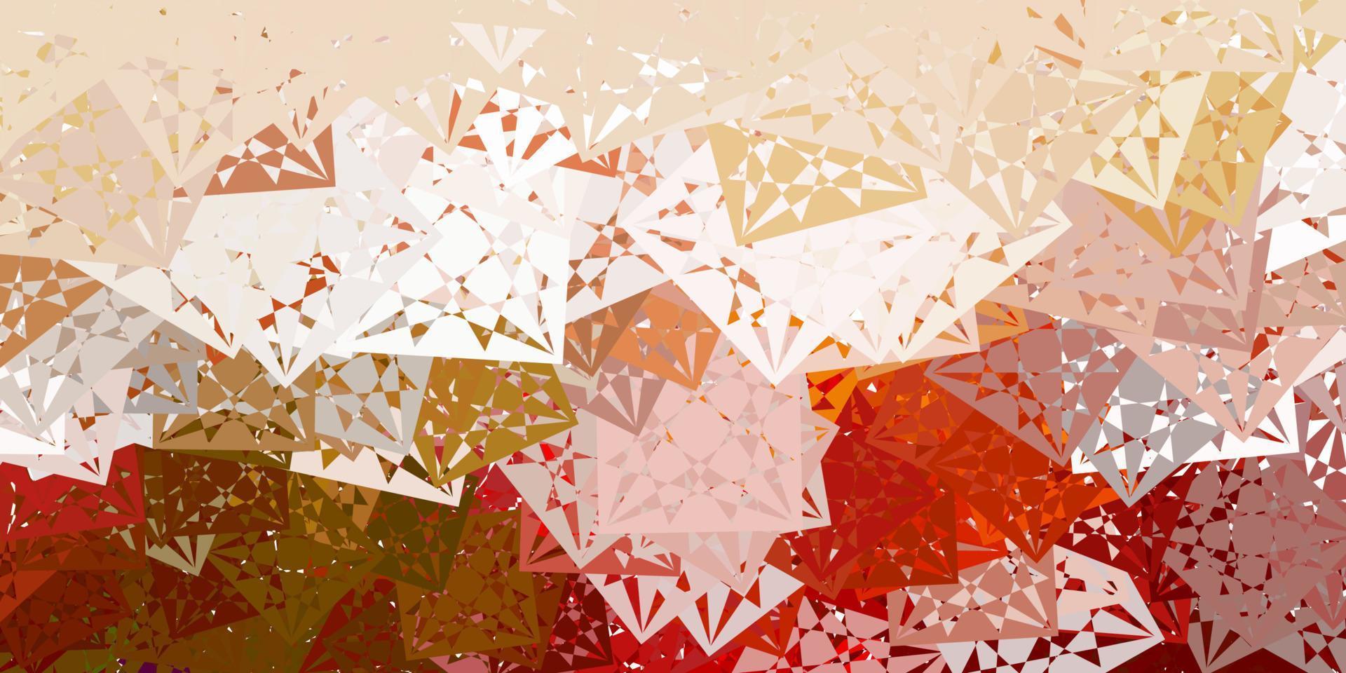 Light Orange vector background with polygonal forms.