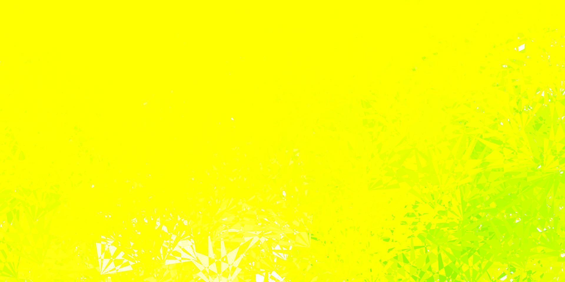 Light green, yellow vector texture with random triangles.