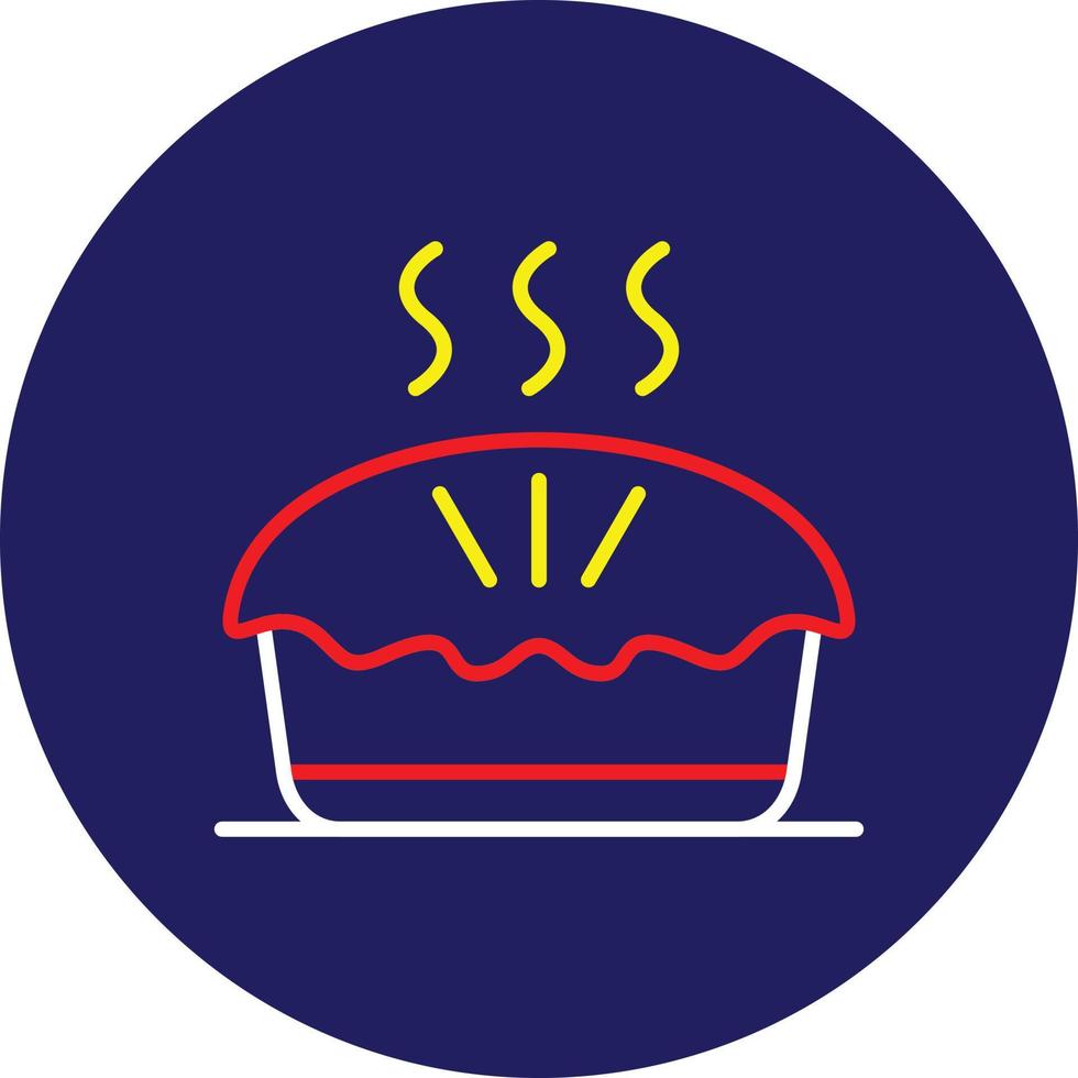 Apple Pie Line Filled Two Color vector