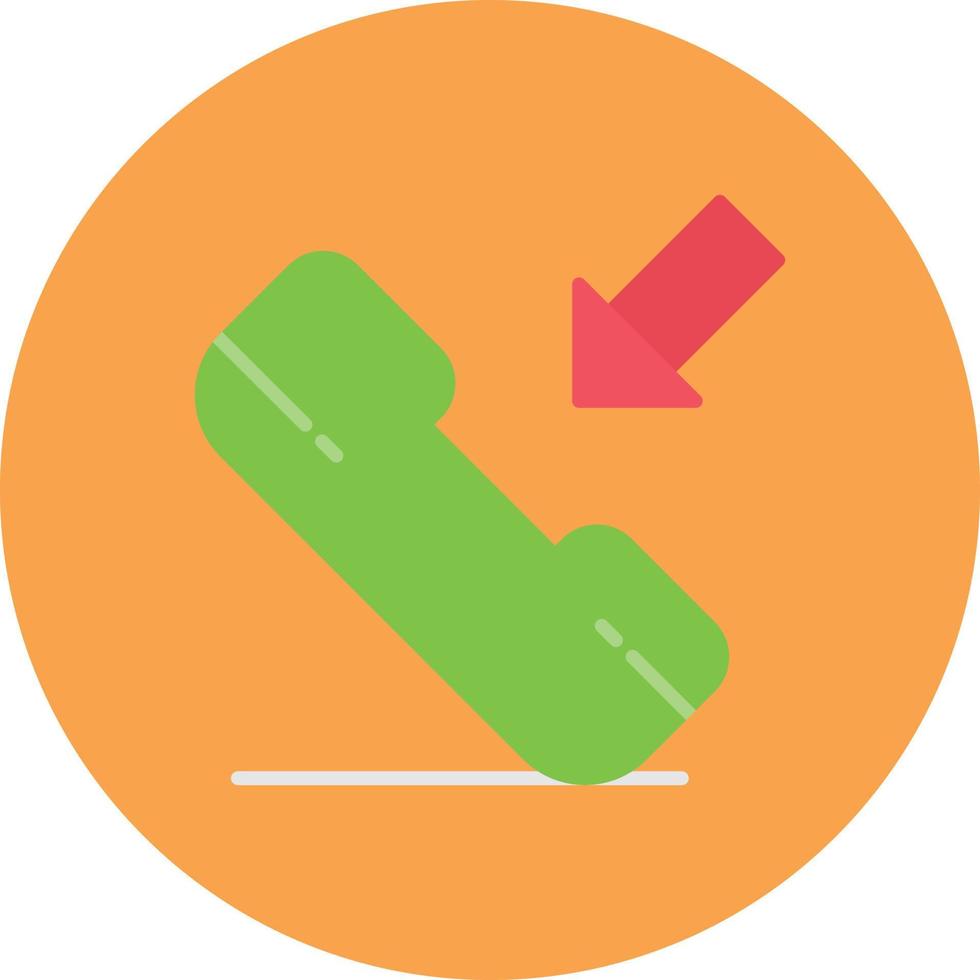 Incoming Call Flat Circle vector