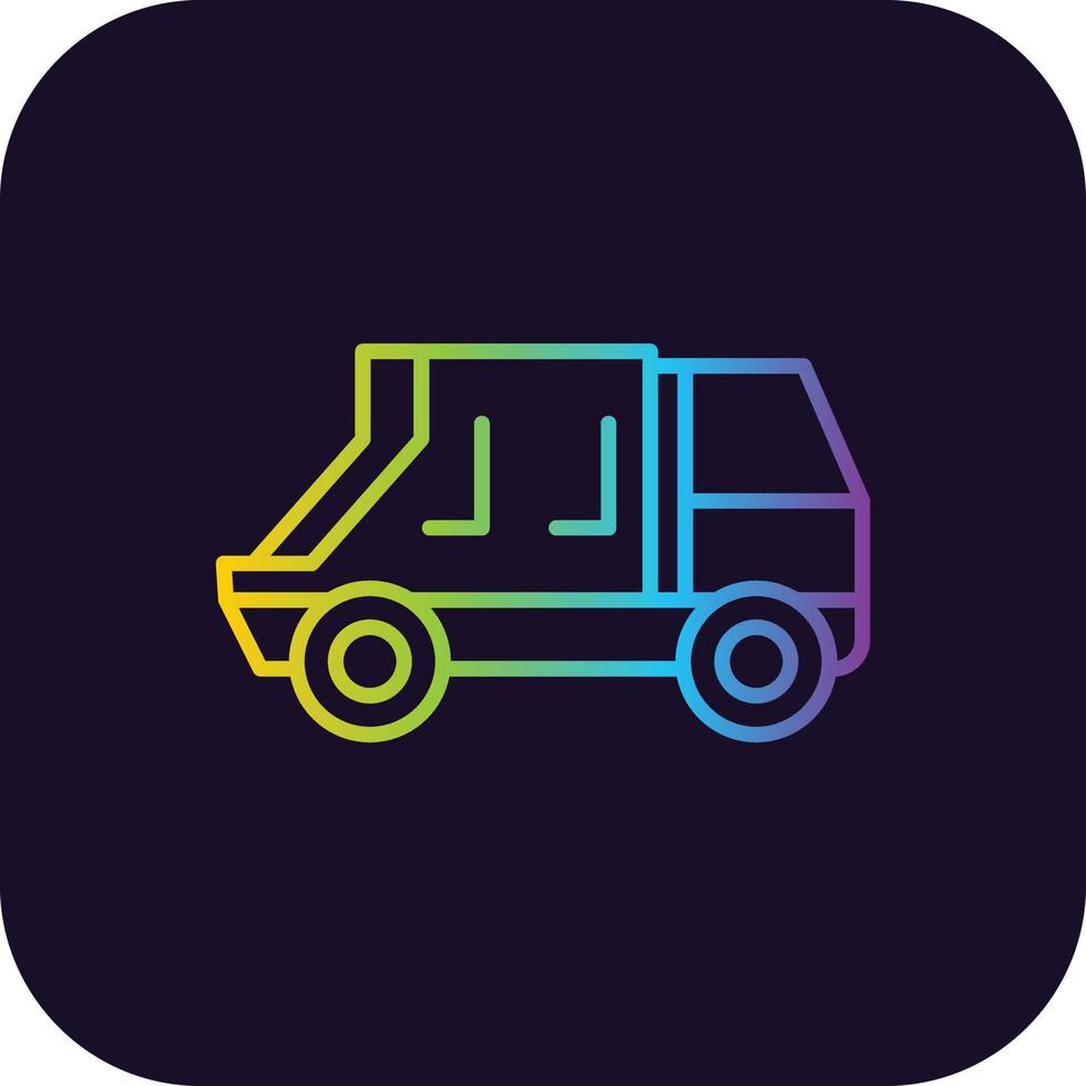 Recycling Truck Gradient Icon vector