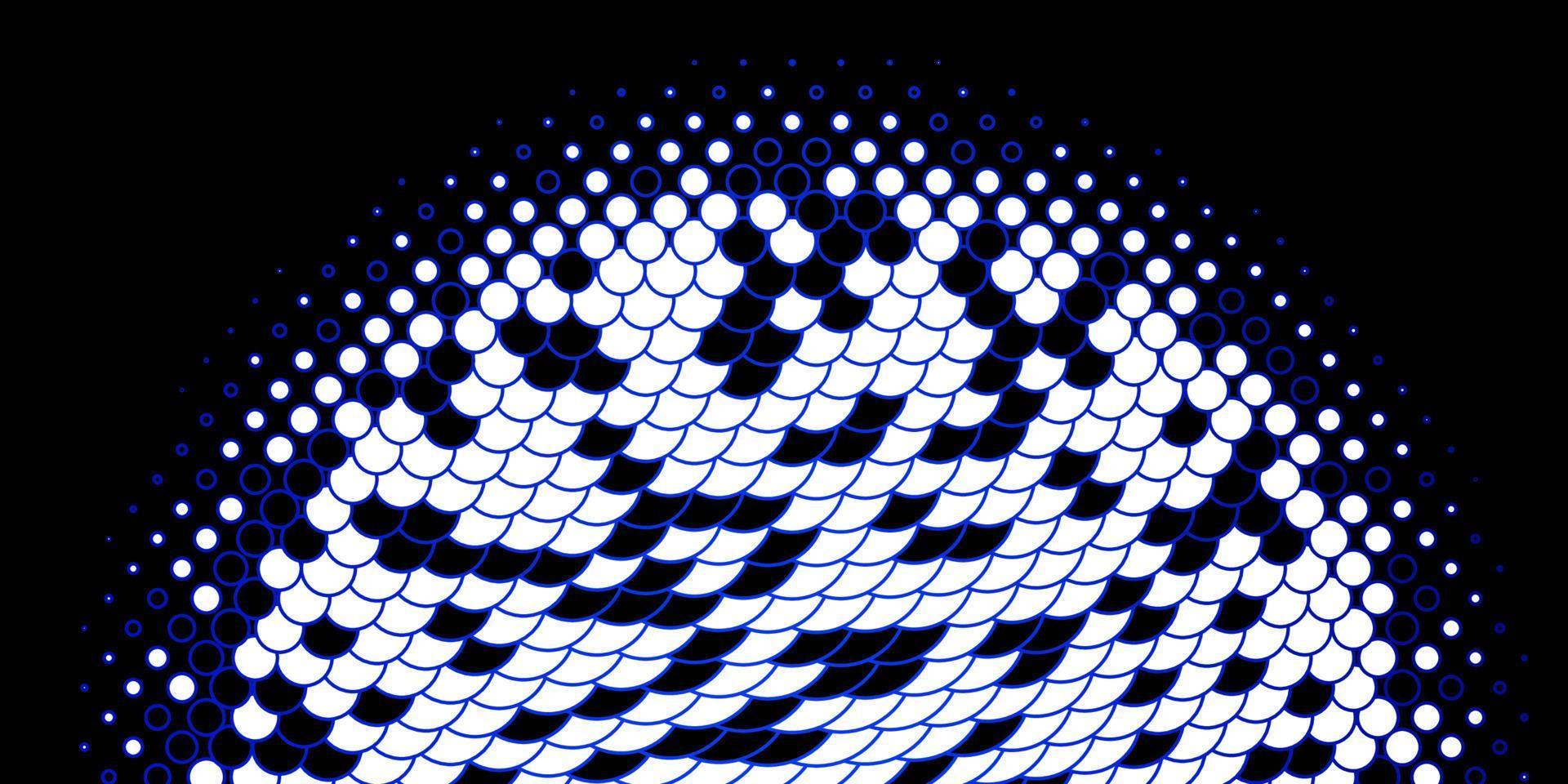 Dark BLUE vector pattern with circles.