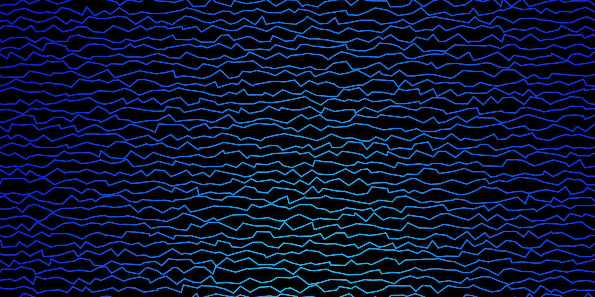 Telón de fondo de vector azul oscuro con líneas dobladas.