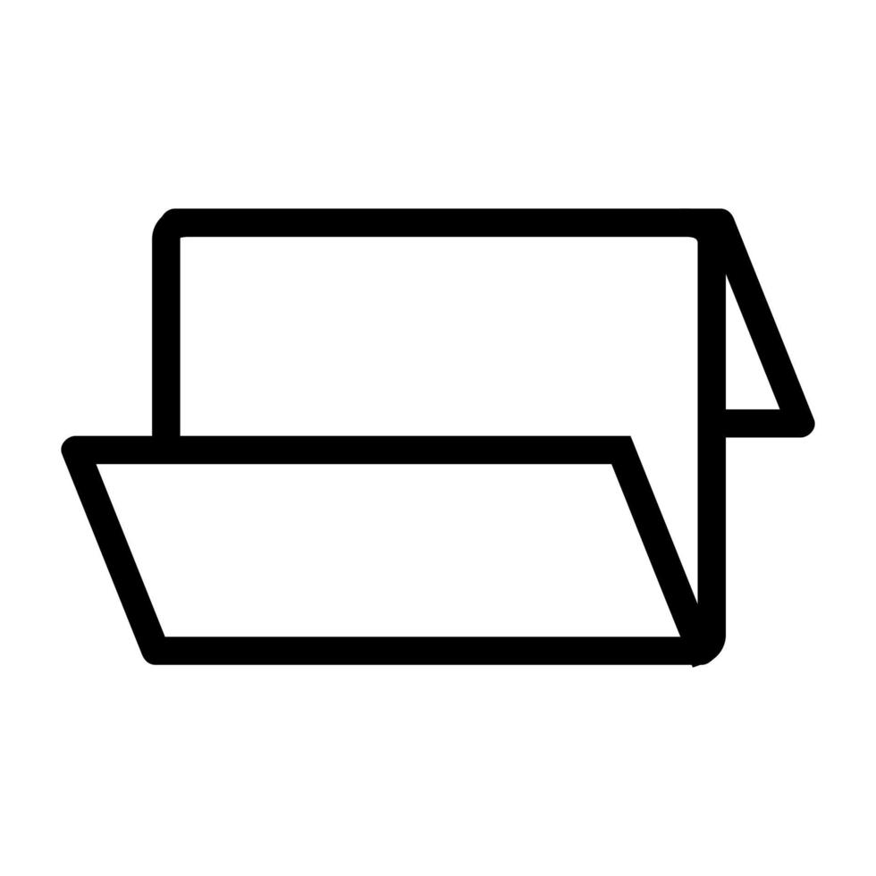 vector de icono de volante de folleto. ilustración de símbolo de contorno aislado