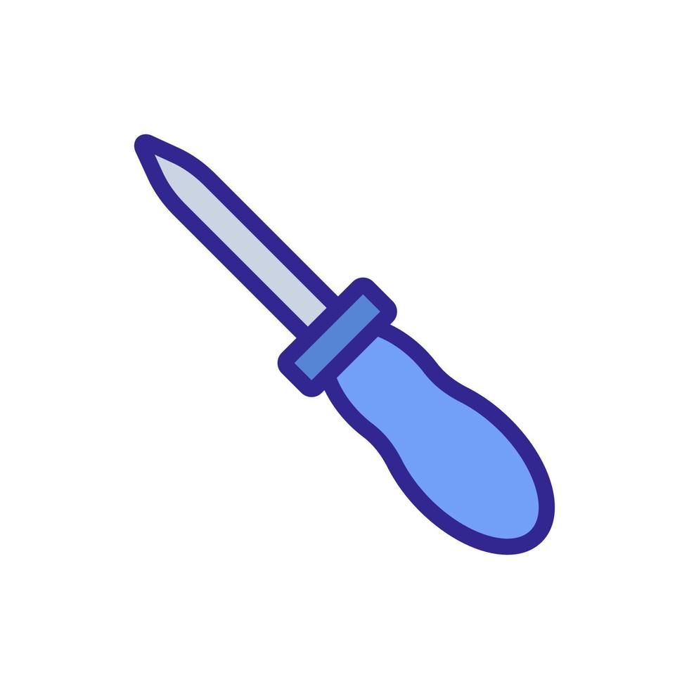 cuchillo para la ilustración del contorno del vector del icono de la piel