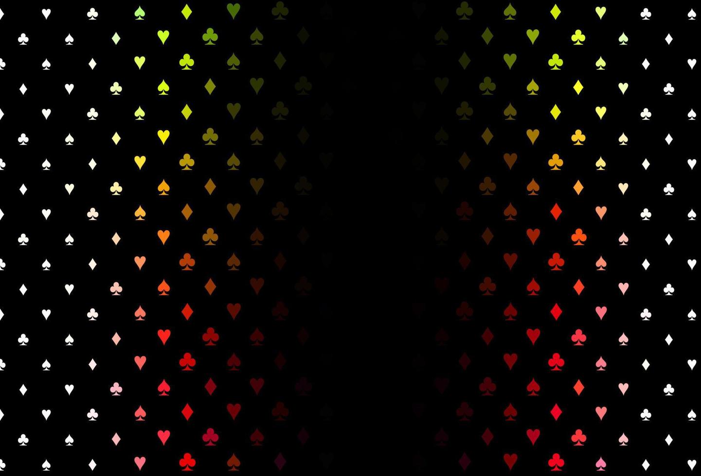 Dark green, red vector texture with playing cards.