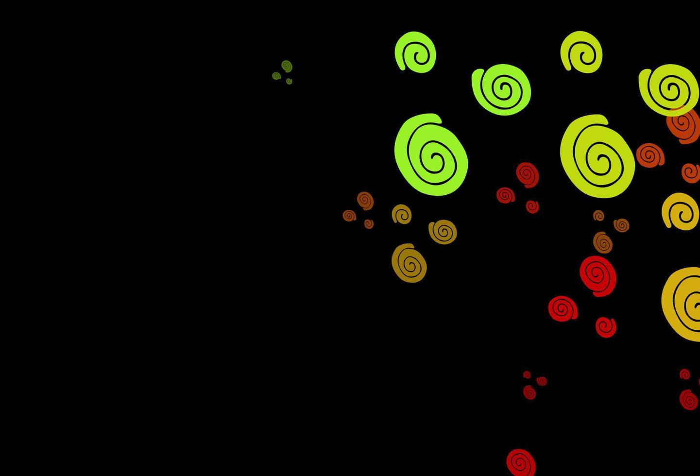 plantilla de vector verde oscuro, rojo con formas de lava.