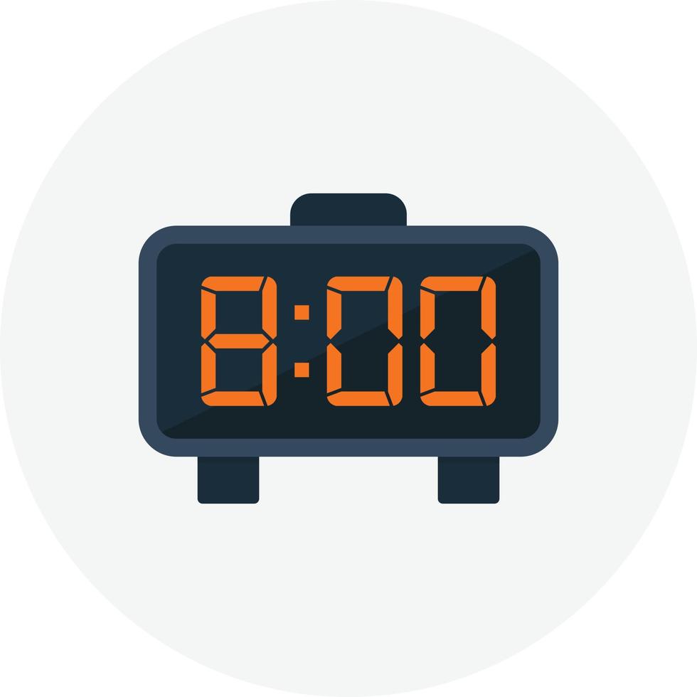 Alarm Clock Flat Circle vector