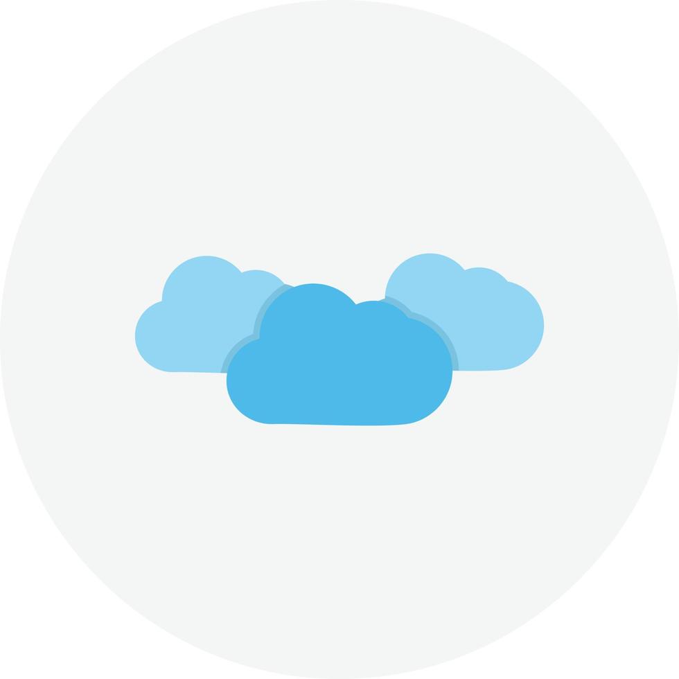 Cloudy Flat Circle vector