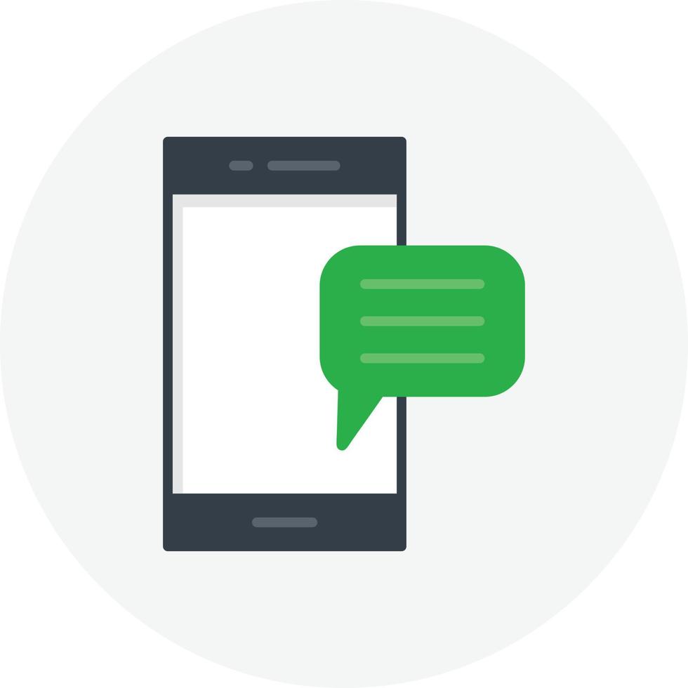 Phone Mail Flat Circle vector